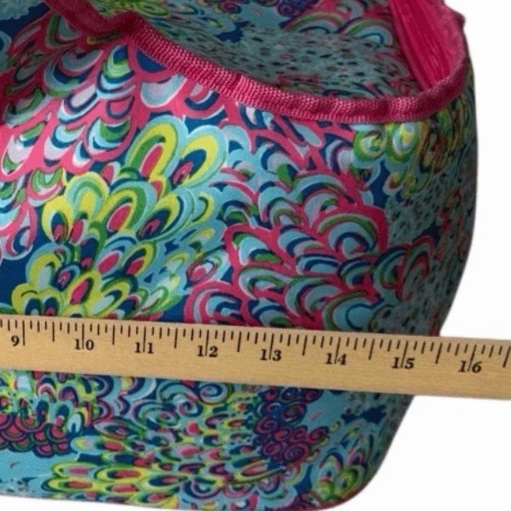 Lilly Pulitzer Insulated Cooler Bag Bright Multicolor Print Zip Top - Picture 8 of 12